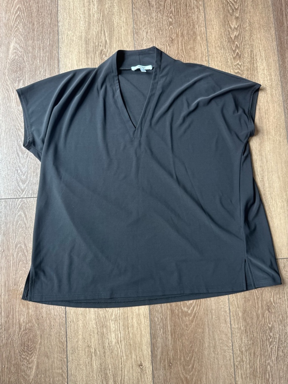 Sympli Black V-Neck Relaxed Women's Top